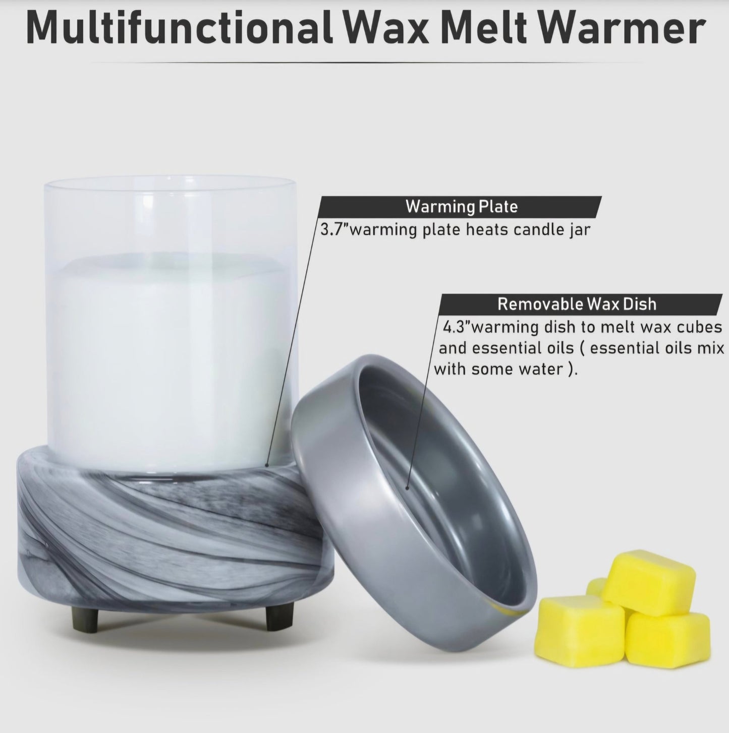 Grey Element LED Wax Warmer - WaxettyGrey Element LED Wax WarmerWax Warmer