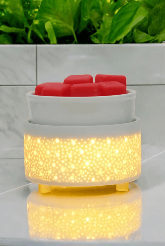 White Element Light Up Warmer - WaxettyWhite Element Light Up WarmerWax Warmer